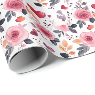 Rosa Hearts och Ro Presentpapper