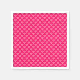 Rosa Hearts Pappersservett