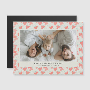 Rosa Hearts Photo Happy Valentine Day Magnetic