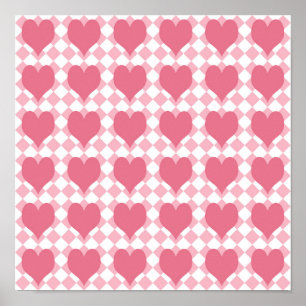 Rosa Hearts Poster