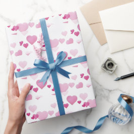 Rosa Hearts Presentpapper
