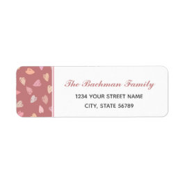 Rosa Hearts Returadressetikett Returadress Etikett