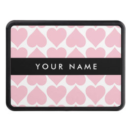 Rosa Hearts, Romantic, Ditt namn, Anpassa Dragkroksskydd