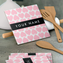 Rosa Hearts, Romantic, Ditt namn, Anpassa