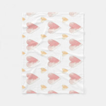 Rosa Hearts Soft Ull Baby Blanket