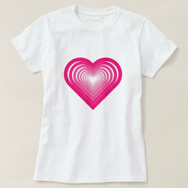 Rosa Hearts T-Shirt (Design framsida)
