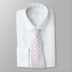 Rosa Hearts White Diamonds Argyle Mönster Slips