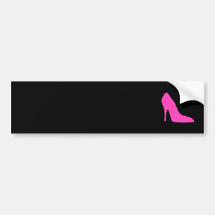Rosa Heel on Black Bildekal