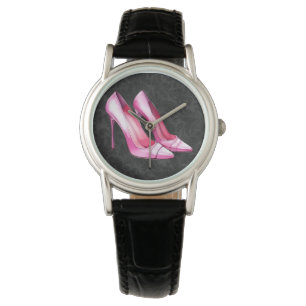 Rosa Heels Shoes Watch Armbandsur