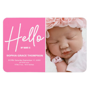ROSA Hej Flicka Foto Birth Magnet