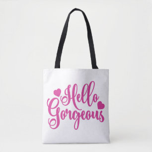Rosa Hej Gorgous-offert Tygkasse