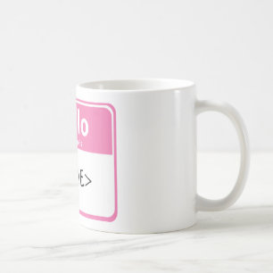 Rosa Hej mitt namn är, <NAME> Kaffemugg