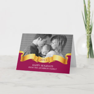 Rosa Helgdag Banner Photo Greeting Card Helgkort