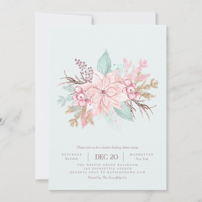 Rosa: Helgdag för sommarmynningen på onsdagsmorgon Inbjudningar (Framsida)