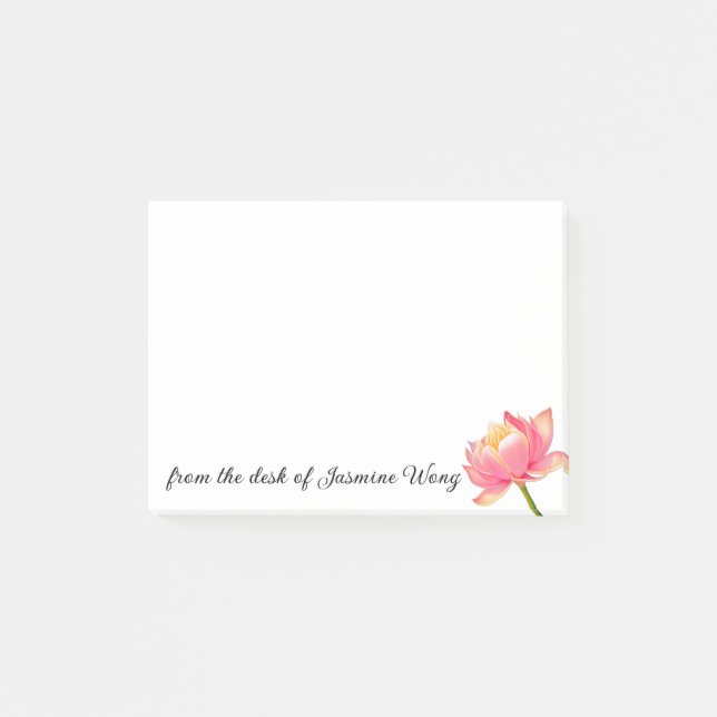 Rosa Helig Lotus Personal Post-it Block (Framsida)