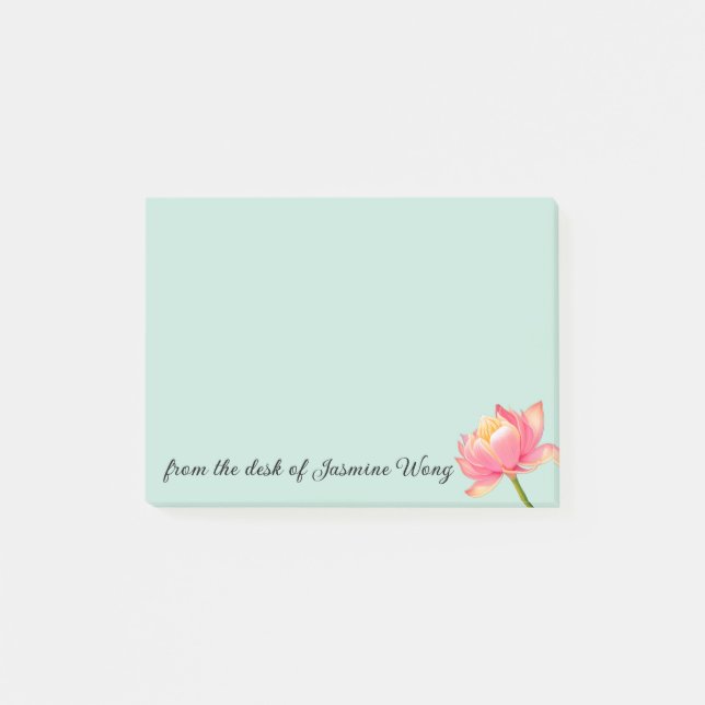 Rosa Helig Lotus Personal Post-it Block (Framsida)
