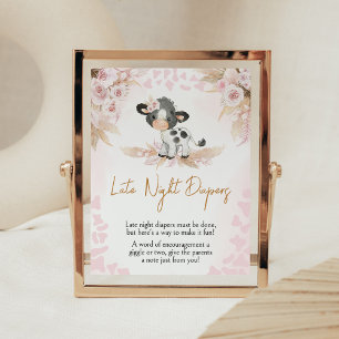 Rosa Heliga Kow Baby Shower Late Night Diables Poster