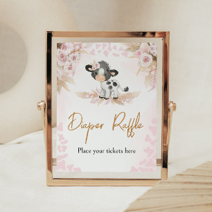 Rosa Heliga Kow Baby Shower Raffle Poster
