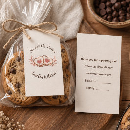 Rosa Hem Bakery Produkt Infogningskort Visitkort
