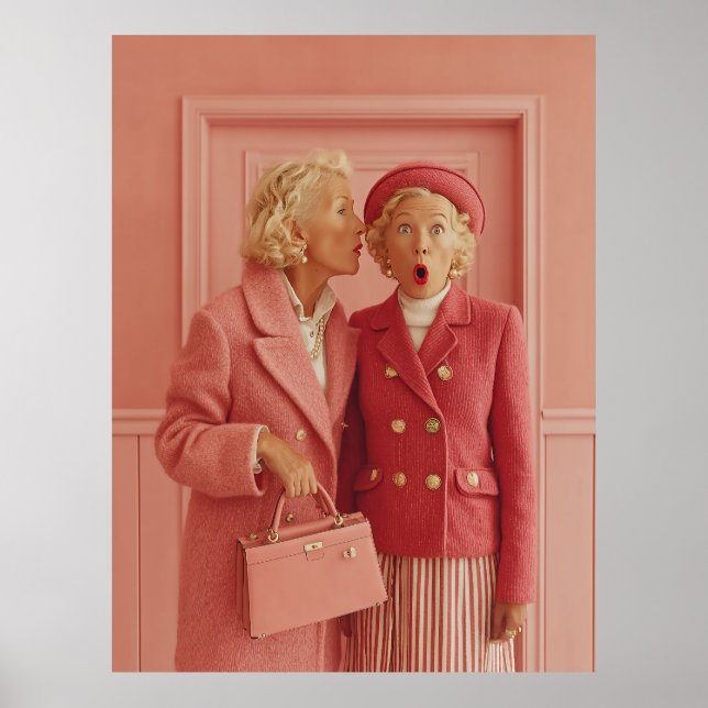 Rosa Hemligheter och Överraskad Stil Poster (Framsidan)
