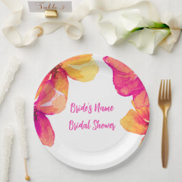 Rosa Hibiscus Blommigt Inbjudningskort för möhippa