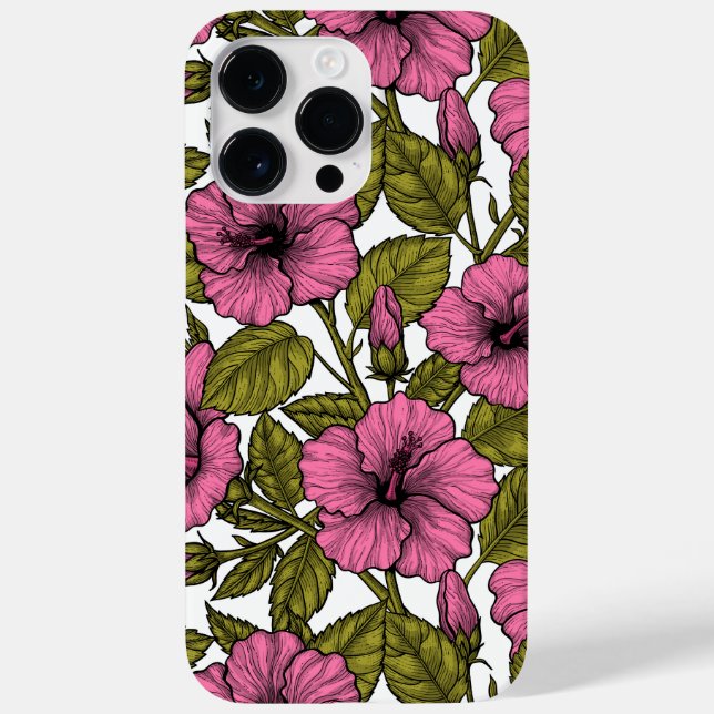Rosa hibiscus-blommor (Baksida)