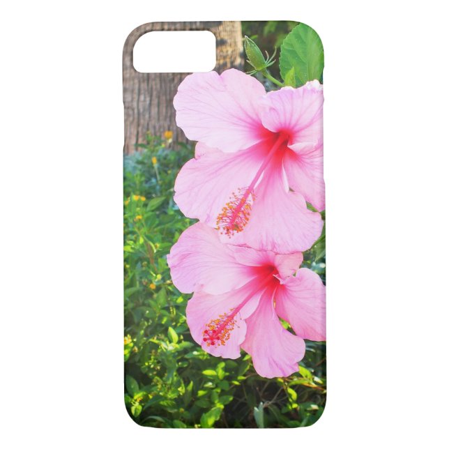 Rosa Hibiscus-blommor Case-Mate iPhone Skal (Baksida)
