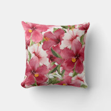 Rosa Hibiscus Dekorativ kudde