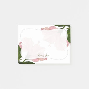 Rosa Hibiscus Floral Photography - Bracket Post-it Block
