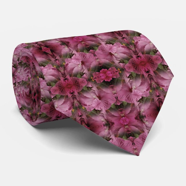 Rosa Hibiscus Flower Multiplied Vintage Abstrakt Slips (Rullad)