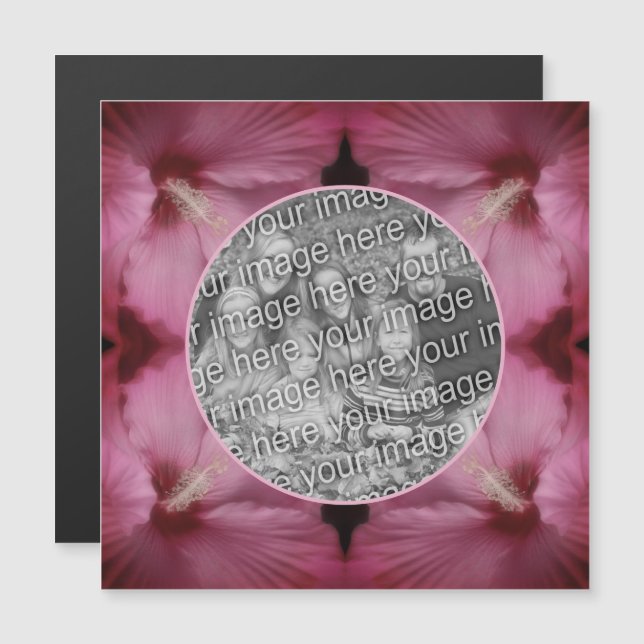 Rosa Hibiscus Flower Skapar ditt eget fotonät (Fram/baksida)