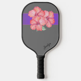 Rosa Hibiscus Flowers på Grått Personlig