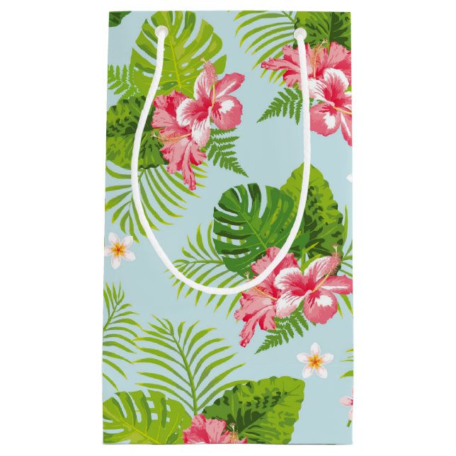 Rosa Hibiscus Handflatan Gift Bag (Framsidan)