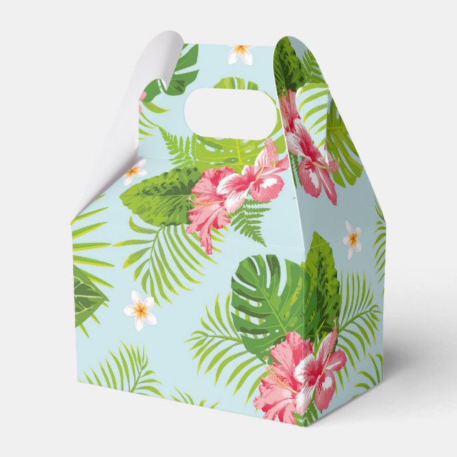 Rosa Hibiscus Handflatan Gift Box Presentaskar (Framsidan Sidan)