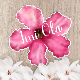 Rosa Hibiscus Hawaiian Anpassningsbar-cut Vinyl St Klistermärken
