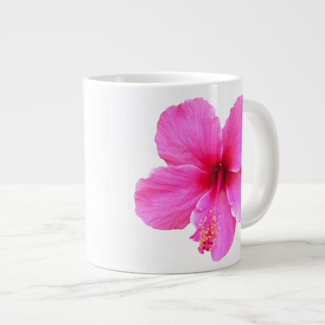 Rosa HIbiscus Jumbo Mugg (Framsida höger)