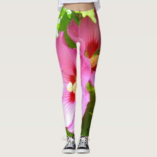 Rosa Hibiscus Leggings