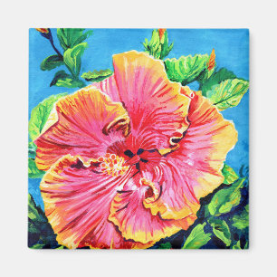 Rosa Hibiscus Magnet