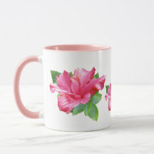 Rosa Hibiscus Mugg