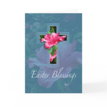 Rosa Hibiscus Påsk Blessings Greeting Card