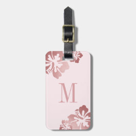 Rosa Hibiscus Ro Guld Luggage ID Bagagebricka
