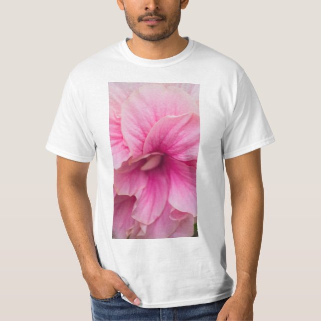 Rosa Hibiscus T Shirt (Framsida)