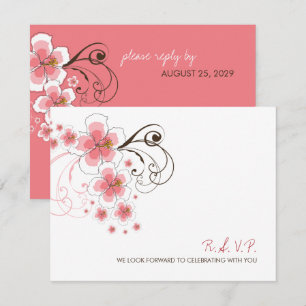 Rosa Hibiscus Tropical Beach Wedding OSA kort