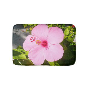 Rosa Hibiscus Tropiska blomman Badrumsmatta