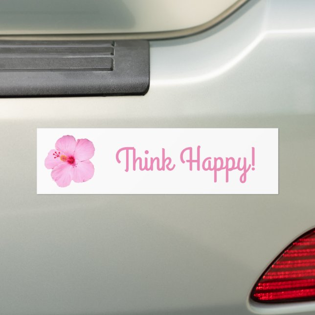 Rosa Hibiscus Tropiska blomman Bildekal (På Bil)