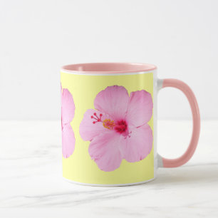 Rosa Hibiscus Tropiska blomman Mugg
