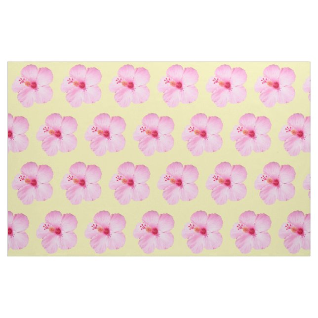 Rosa Hibiscus Tropiska blomman Tyg (Fat Quarter)