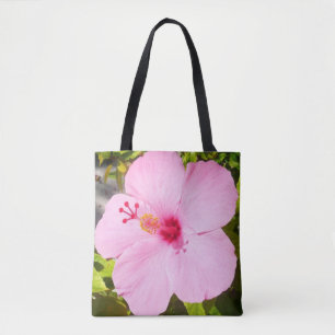 Rosa Hibiscus Tropiska blomman Tygkasse