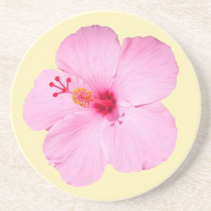 Rosa Hibiscus Tropiska blomman Underlägg