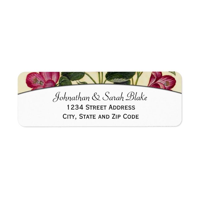 Rosa HibiscusReturn-Adressetiketter Returadress Etikett (Framsidan)